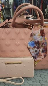 Betsey johnson heart purse and wallet